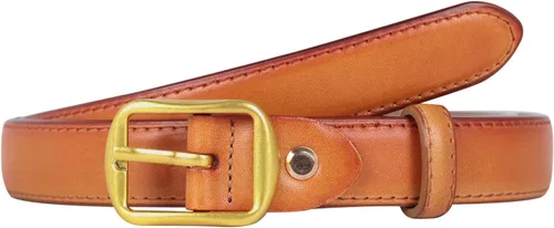 Miniatura 398 de Cinturón de cuero clásico con hebilla de metal para mujer con vestido de jeans