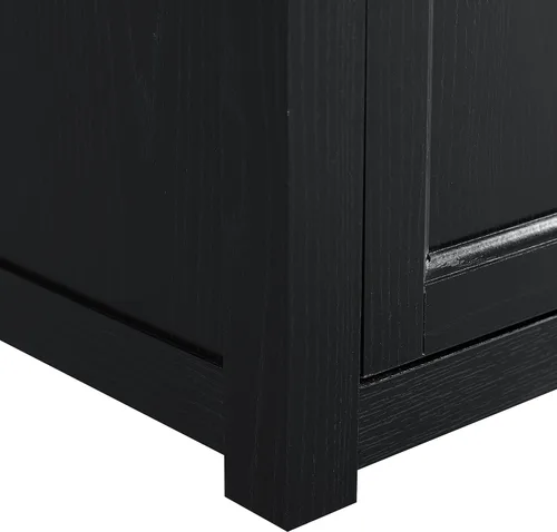 Miniatura 15 de Crosley Furniture Camden Soporte de TV con chimenea de perfil bajo para televisores de más de 65 pulgadas, centro de entretenimiento con estantes
