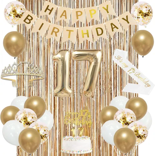 Miniatura 11 de Trgowaul Decoraciones de 9º cumpleaños para niñas, pancarta, banda y corona, decoración de pastel, globo de número 9, cortinas de flecos