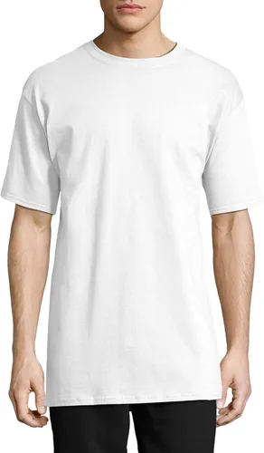 Miniatura 2 de Hanes Beefy-T Camiseta para hombre, camiseta de algodón pesado, paquete de 1 o 2, tallas grandes y altas disponibles