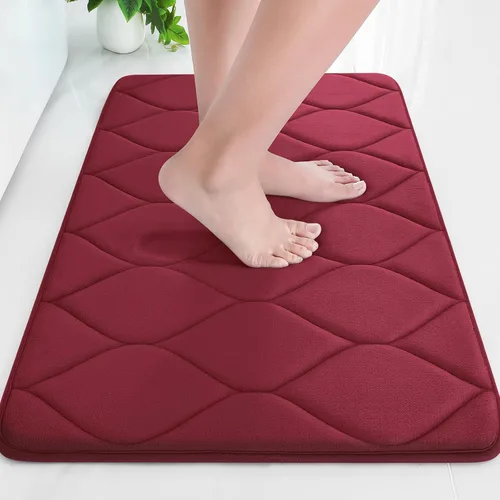 Miniatura 41 de Colorxy - Alfombra de baño de espuma viscoelástica, ultrasuave y antideslizante, absorbe el agua, lavable a máquina, tapete para suelos de ducha