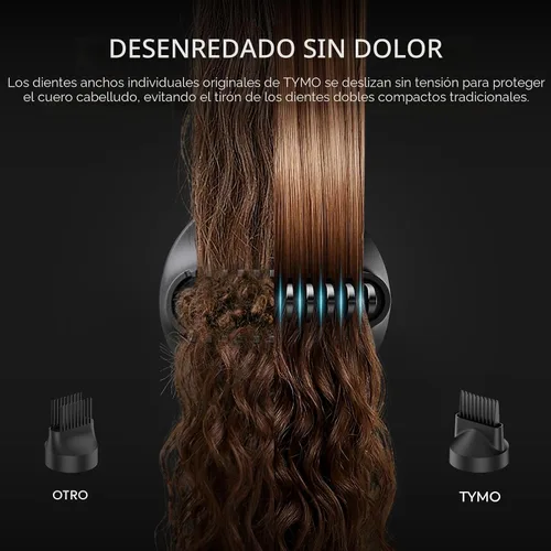 Miniatura 4 de TYMO Secador de pelo con peine - Secador profesional de alta velocidad de 1500 W con difusor, secado rápido de 110,000 rpm, secador de pelo difusor