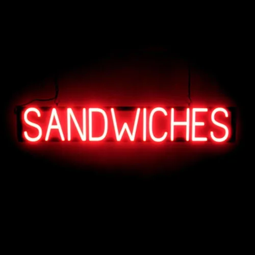 Miniatura 28 de SpellBrite DELI Sign Letrero relacionado con delicatessen con aspecto neón, fuente de luz LED azul 13.4 x 6.3 pulgadas