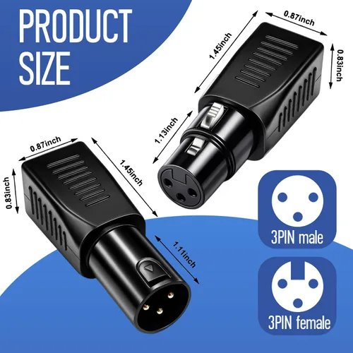 Miniatura 5 de Kit adaptador DMX a RJ45, convertidor XLR a Ethernet de 3 pines y 5 pines, paquete de 2 unidades (macho y hembra), utiliza cable CAT-5/CAT-6