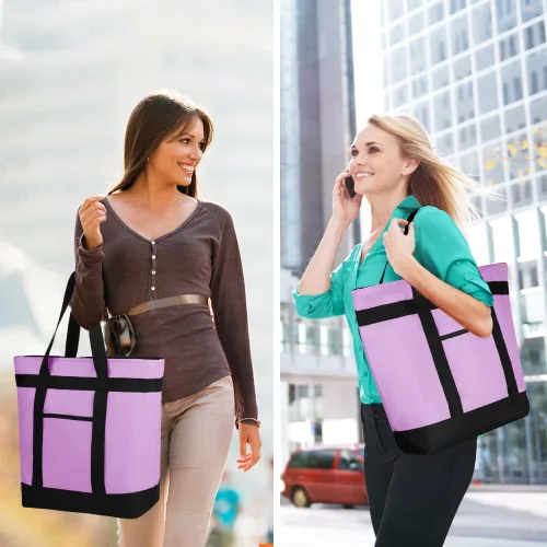 Miniatura 2 de Bolsa de mano reutilizable aislada para compras de comestibles para mujeres/hombres, pizza/bolsa de entrega de alimentos para mantener la comida