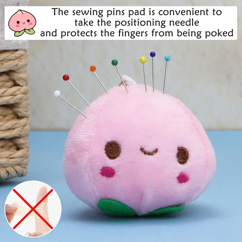 Miniatura 5 de 400 alfileres de costura, alfileres rectos de 1.5 pulgadas para tela, alfileres de cabeza de bola perlados multicolor con cojín de alfiler y otros