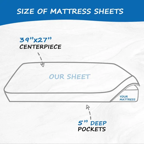Miniatura 6 de Pack and Play Sheets - Juego de 2 sábanas portátiles para Graco Pack N Play, ajuste cómodo, transpirable, suave, sábana bajera ajustable, sábanas