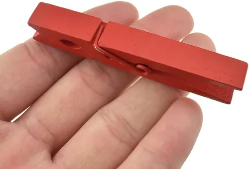 Miniatura 17 de HAHIYO Pinzas para ropa de madera doradas, mini pinzas para la ropa, no se deshacen de 1 pulgada de largo, paquete de 80 resortes resistentes