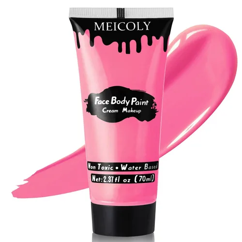 Miniatura 11 de MEICOLY Pintura facial color morado claro crema, tubo grande de 2.37 onzas, pintura de cuerpo completo a base de agua para adultos y niños, pintura