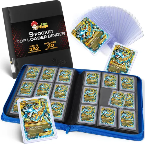 Miniatura 28 de FunGuys Toploader - Carpeta de almacenamiento para tarjetas, 252 carpetas con 9 bolsillos superiores, colección de tarjetas para Yugioh, MTG, TCG