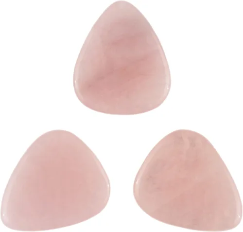 Miniatura 81 de Púa de guitarra o bajo de Obsidiana de Caoba en vidrio volcánico - 3.0 mm de calibre ultra pesado - Forma 351 - Púa exótica artesanal de gema