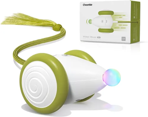 Miniatura 10 de Cheerble Juguete interactivo para gatos de interior, juguete de gatito de caracol malvado, juguetes automáticos para gatos con luces LED, juguetes
