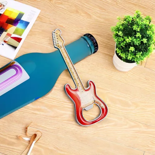 Miniatura 6 de 1 pieza/set abridor de botellas abridor de cerveza abridor de botella con forma de guitarra abridor de guitarra regalo accesorios de cocina