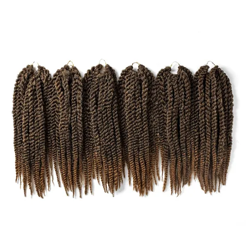 Miniatura 8 de OneDor 6 paquetes de extensiones de cabello trenzado de ganchillo de 18 pulgadas, trenzas de ganchillo senegalesas Mambo para trenzar el cabello