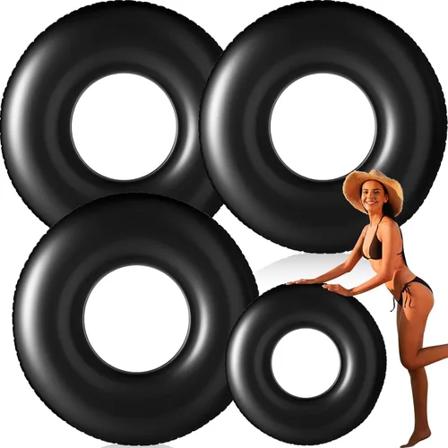Gemscream Jumbo Inflatable Pool Float 47.24 Inches Swimming Ring Pool Floats White Inflatable Float Tube for Adult Summer Vacation Beach River