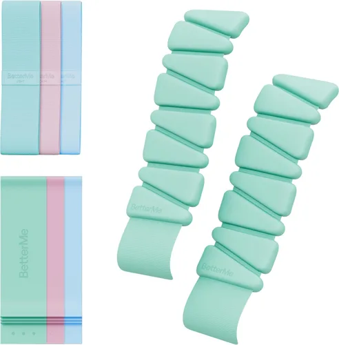 Miniatura 17 de BetterMe - Kit de viaje de pilates – Bandas de bucle de pilates, bandas de peso y resistencia – Kit de pilates portátil para mujer – Juego compacto