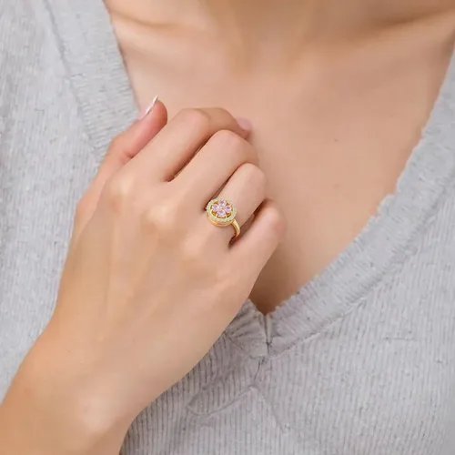 Miniatura 10 de Anillos de collar antiestrés para mujer, trébol de cuatro hojas, artículos para aliviar la ansiedad para mujeres, anillo giratorio de acero