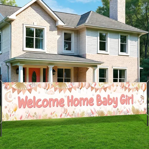 Miniatura 8 de Cartel de bienvenida a casa para bebé niño con texto en inglés "It's a Boy", decoración de baby shower, decoración de patio para niños, revelación