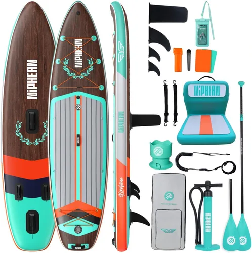 Miniatura 12 de Niphean Tabla de remo inflable (extra grande) para 2+1 personas/familia, capacidad de 500 libras, tabla de remo con accesorios de SUP, tabla de remo
