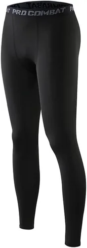 Miniatura 2 de HYCOPROT Pantalones de compresión para hombre, pantalones ajustados atléticos, leggings de capa base para correr, entrenamiento, deportes, yoga