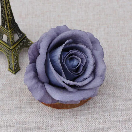 Miniatura 20 de 10 piezas de flores artificiales sin tallo de 3.9 in de cabeza de rosas artificiales estéticas para bodas, ramos, guirnaldas