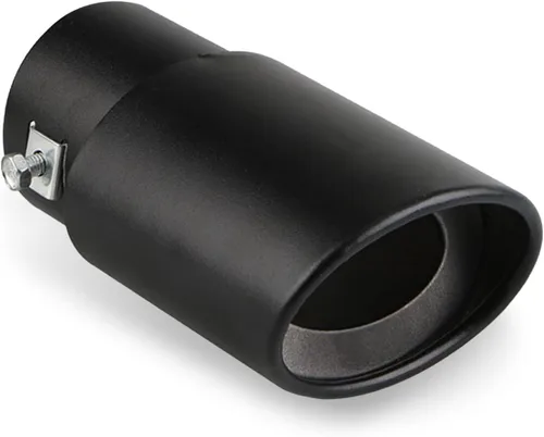 Miytsya 1 pieza de punta de escape para coche, 6,3 cm de entrada, 8,5 cm de salida, 14 cm de longitud total, punta de tubo de escape de acero
