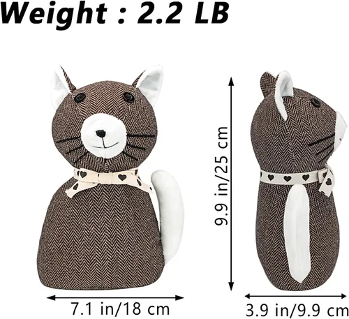 Miniatura 2 de Sanlykate Tope de puerta decorativo de tela, 2.2 libras, lindo interior de animales, topes de puerta resistentes anticolisión para el hogar, tapón