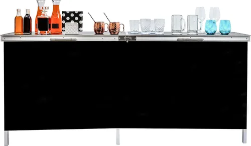 Miniatura 2 de Trademark Innovations Mesa de bar negra portátil