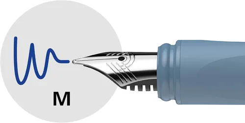 Miniatura 5 de Schneider 168623 Pluma estilográfica Ceod Shiny (usuarios diestros y zurdos, punta media, incluye cartucho de tinta azul rey) azul