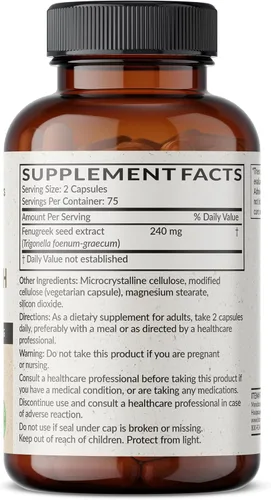 Miniatura 2 de Futurebiotics Fenogreco Extra Strength Apoya la Buena Salud y el Bienestar en General, Sin OGM, 150 Cápsulas Vegetarianas