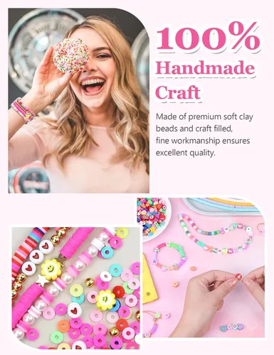 Miniatura 4 de Newlibery - Pulseras de cuentas compatibles con Apple Watch de 38 mm, 40 mm, 41 mm, 42 mm (S10/11) Mujeres Niños Linda Elegante Preppy Hecho a mano