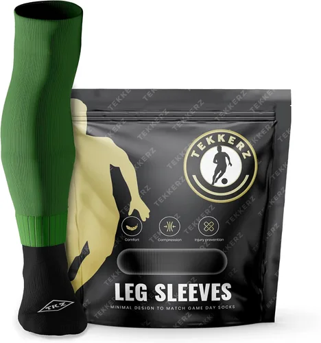 Miniatura 2 de Tekkerz Manga de pierna de más de 20 variaciones de color compatible con calcetines de agarre para fútbol, fútbol, hockey, rugby