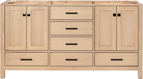 Miniatura 60 de ARIEL Cambridge - Mueble base de tocador de baño de 36 pulgadas, madera maciza, 2 puertas de cierre suave, 5 cajones de cola de milano