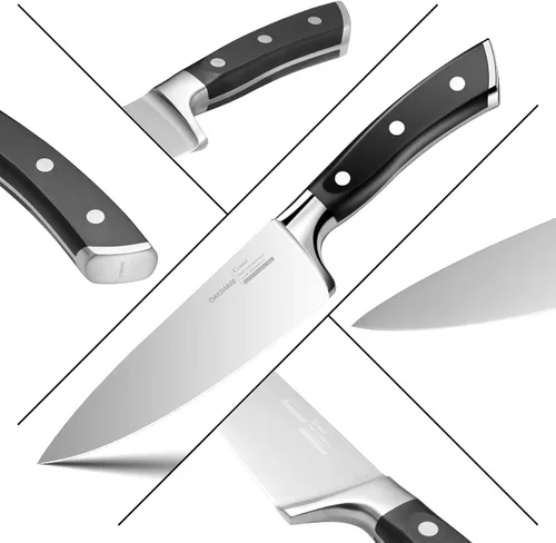Miniatura 2 de OAKSWARE Cuchillo de chef, cuchillo de cocina de corte y cocción de 6 pulgadas, cuchillo afilado de acero alemán de alto carbono, cuchillo