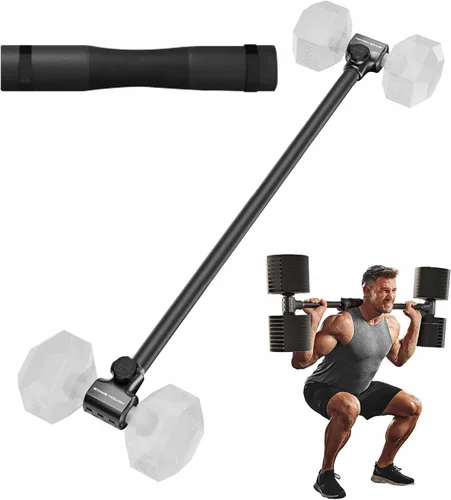 Flexible Dumbbell Converter - 260 LBS Weight Capacity Adjustable Alloy Steel Bar丨Convert Dumbbells to Barbell, Enhanced Compatibility for Wide Range