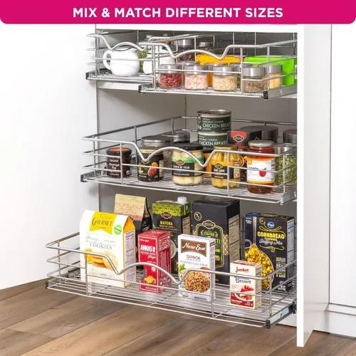 Miniatura 7 de HOLDN’ STORAGE Colección Premium de Alta Resistencia Organizador de Cajón Extraíble para Gabinete, Cajones Deslizantes para Gabinete, Garantía