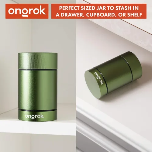 Miniatura 7 de ONGROK Recipiente de almacenamiento de aluminio, 6.1 fl oz, tarro a prueba de aire para preservar el olor y el aroma