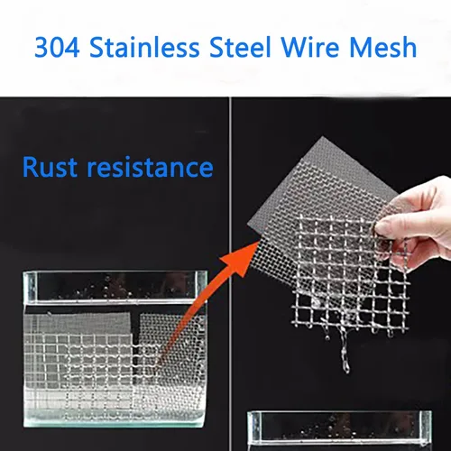 Miniatura 6 de Pantalla de alambre tejido de acero inoxidable, 5 mallas de 11 x 14 pulgadas, dura y resistente al calor, hojas de metal resistentes para proyectos