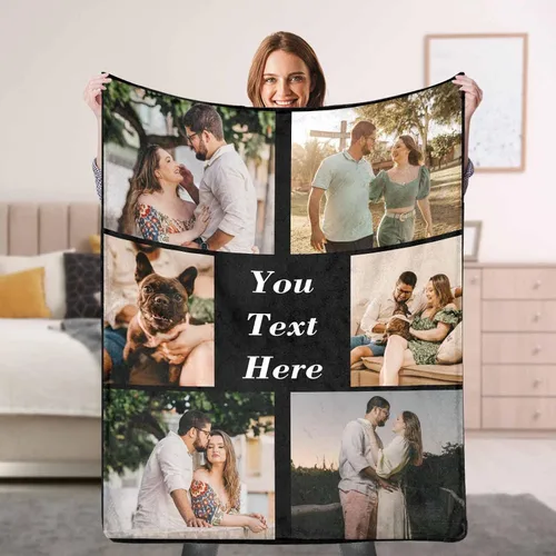 Miniatura 23 de Manta personalizada con foto, manta personalizada con imagen, regalos personalizados para pareja, mamá, papá, novia, novio, amigo, cumpleaños, 10