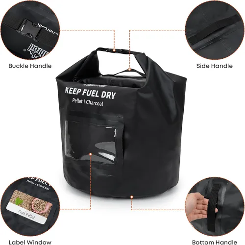 Miniatura 4 de Stanbroil Bolsa de almacenamiento de pellets de madera de 20 libras, contenedor de tela impermeable al aire libre para pellets, carbón, astillas