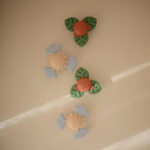 Miniatura 3 de mushie Juguete giratorio de succión Sunshine Juguetes sensoriales para niños pequeños para baño y juego