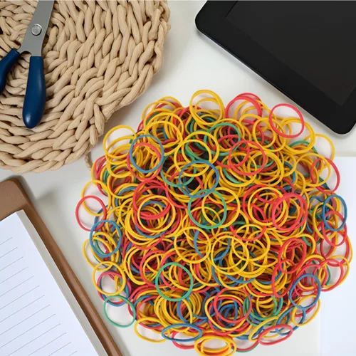 Miniatura 3 de AMUU Bandas de Goma 750pcs Banda Elástica de Color Tamaño 25mm 1 Pulgada Bandas de Goma Pequeñas para Suministros de Oficina, Escuela, Hogar