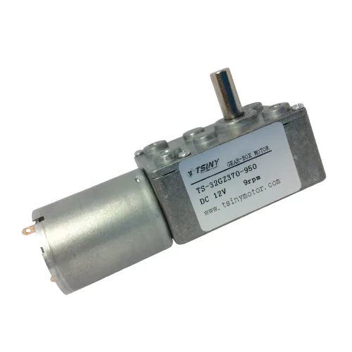 Miniatura 2 de BEMONOC Motor reductor de tornillo sin fin de motor de alto par de 12 V 9 RPM con caja de engranajes de metal