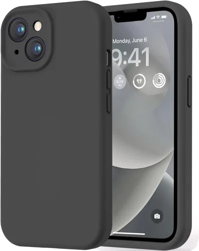 Miniatura 247 de LOVE 3000 Compatible con Funda para iPhone 15, [Cámara de Cobertura Completa de Silicona Suave] [Protección contra Caídas de 8 pies], Forro de Negro