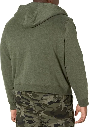 Miniatura 5 de Tienda Essentials - Sudadera de vellón con capucha, con forro de sherpa y cierre completo de cremallera para hombre