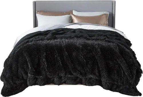 Miniatura 7 de Bedsure GentleSoft Manta de Tiro de Piel Sintética Esponjosa y Suave para Sofá, Forro Polar Sherpa Suave Regalos Acogedores para Mujeres, Manta