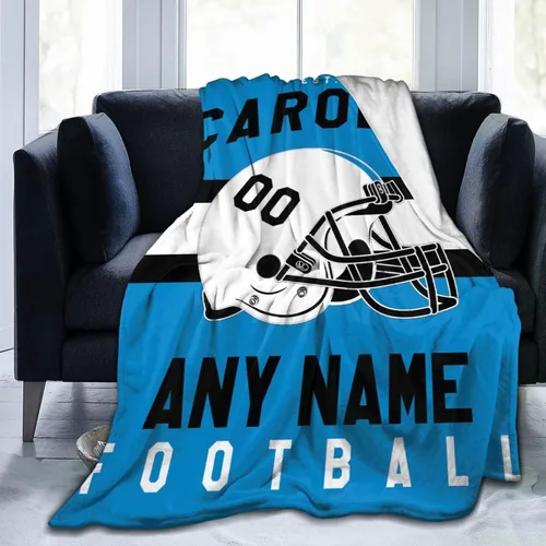 Miniatura 23 de SEAGGS Manta personalizada con diseño de ciudad de fútbol americano, decoración personalizada, manta impresa para añadir cualquier nombre y número