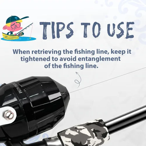 Miniatura 6 de WIDDEN Kids Fishing Pole, Portable Telescopic Kids Fishing Poles for Boys and Girls, Fishing Rod and Reel Combo Kit with Tackle Box, and Fishing