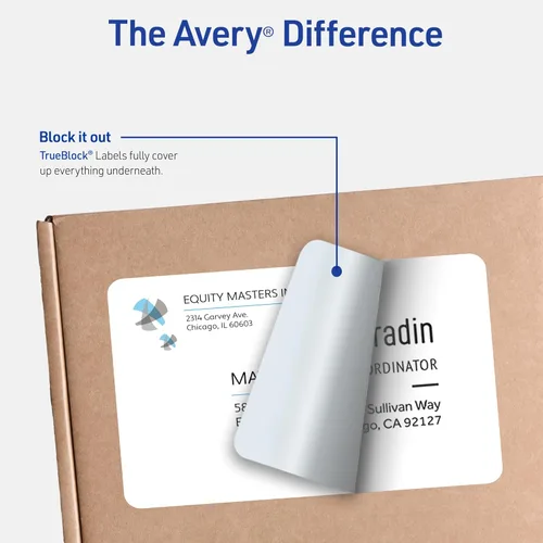 Miniatura 2 de Avery Full-Sheet Printable Shipping Labels, 8.5" x 11" Customizable Stickers, White, 100 Blank Mailing Labels, Great for Mailing, Shipping