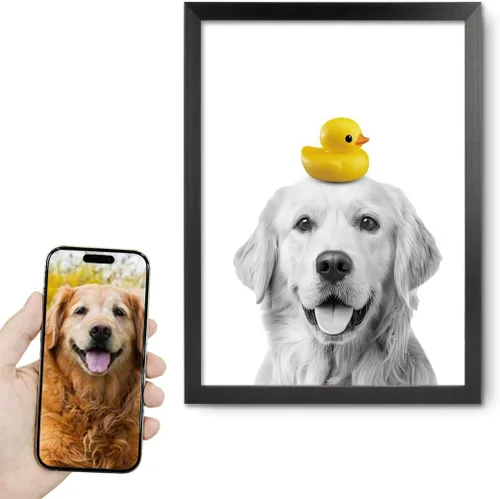 Miniatura 17 de Fotos personalizadas de mascotas en lienzo para pared Arte de baño personalizado Lindo perro gato en bañera Impresiones, divertidos animales Foto
